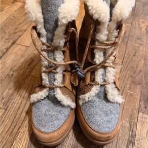Sorel Tan and Gray Winter Boots